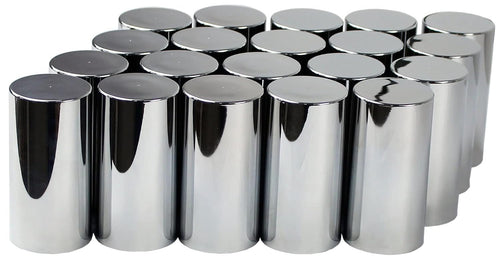 33Mm Chrome ABS Plastic Cylindrical Screw on Lug Nut Covers Caps for Semi Truck (20)