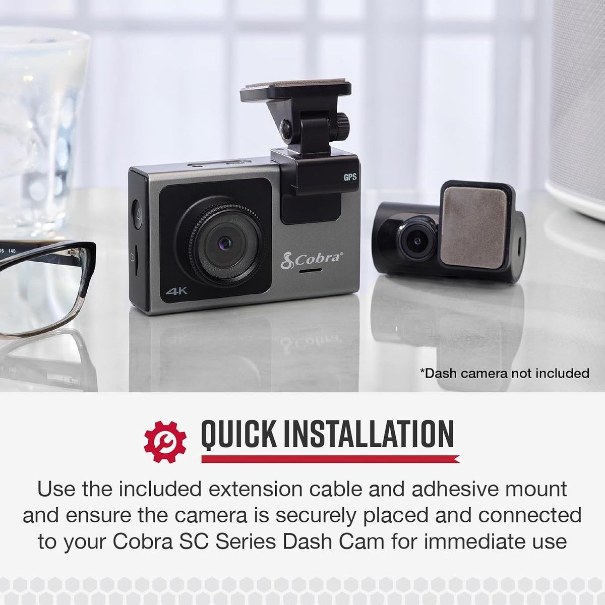 Rear-View Camera for SC Series Dash Cams, with Full HD Video