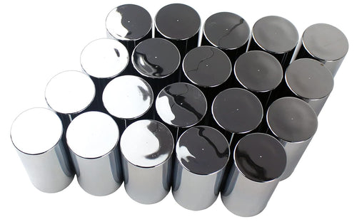 33Mm Chrome ABS Plastic Cylindrical Screw on Lug Nut Covers Caps for Semi Truck (20)