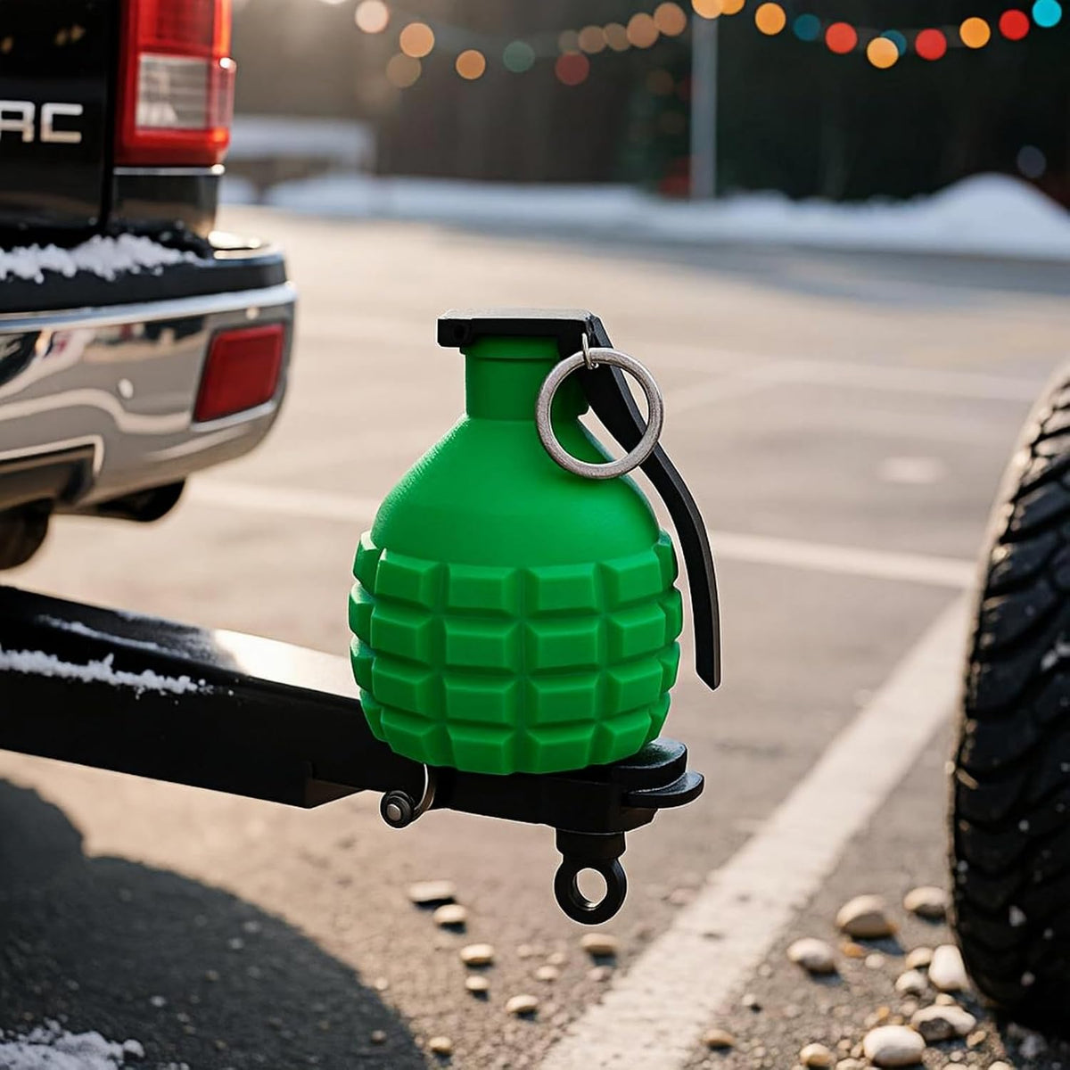 Cover Cap for the Trailer Coupling, Applicable Trailer Covers Diameter of 50Mm, Christmas Car Trailer Coupling Cover, Truck, Recreational Vehicle Accessories. (Boom-Green)