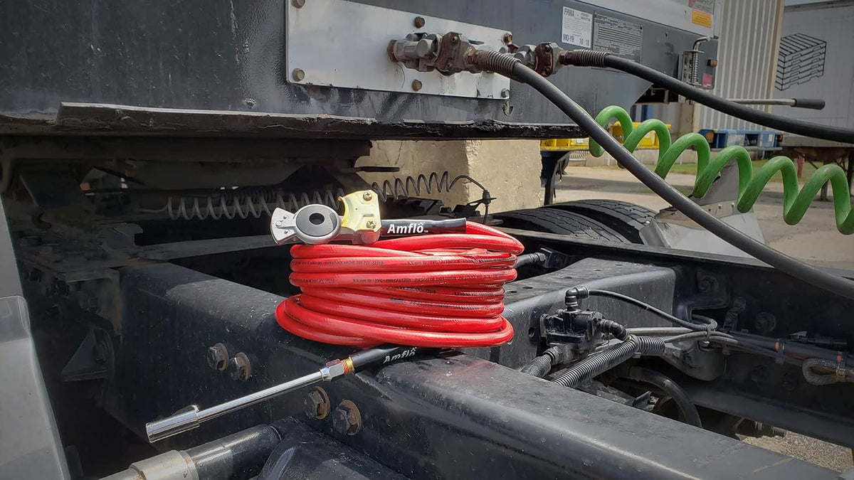 Premium 574-50GH 3/8" X 50' PVC Glad-Hand Air Hose - Essential Truck Tire Inflator Kit