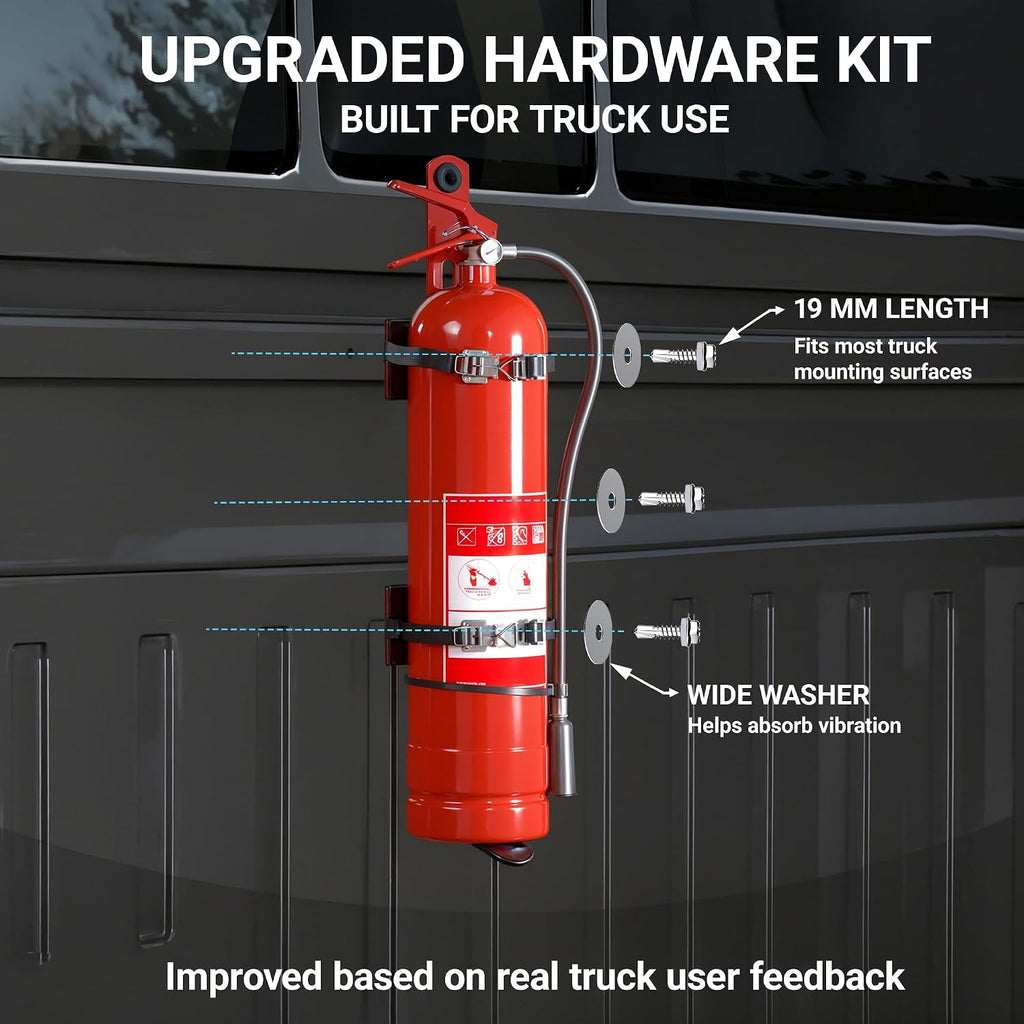 Truck Fire Extinguisher Mount for 5 Lb, Anti-Vibration Bracket